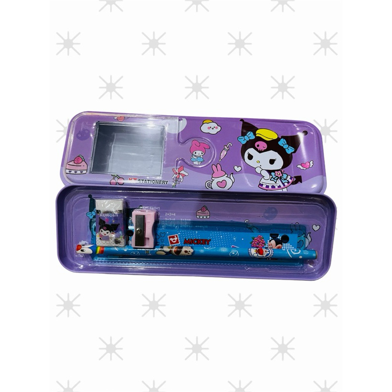 

Tempat Pensil Set Kaca Sanrio Tepak Pensil Set Kuromi Alat Kantor Dan Sekolah