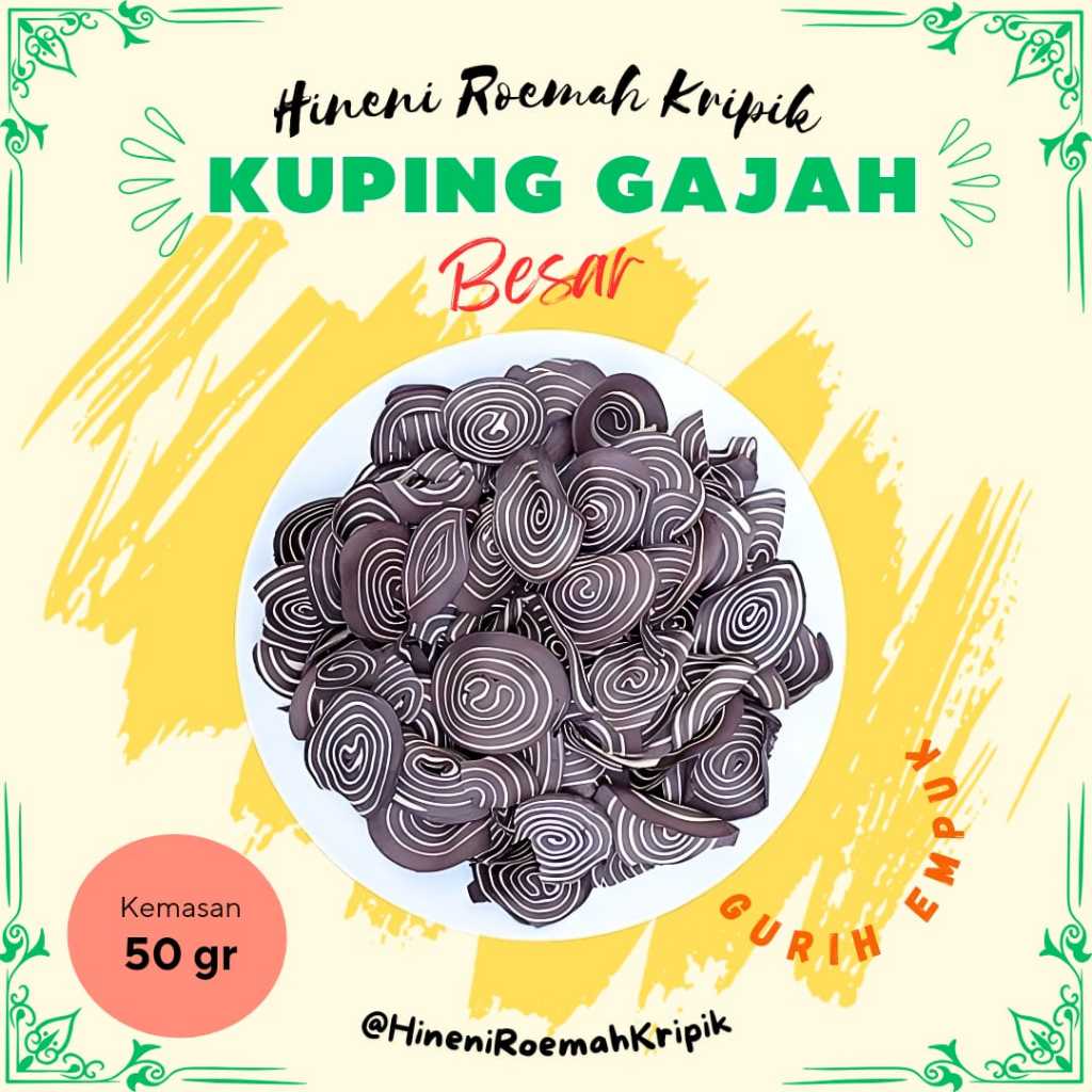 

Kuping Gajah Besar Zebra Renyah Gurih 50g & 100g