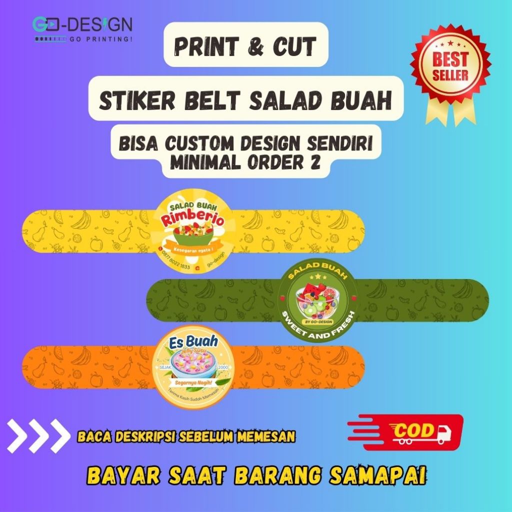 

Stiker Belt Salad Buah - Stiker Segel Salad Buah Bisa Custom