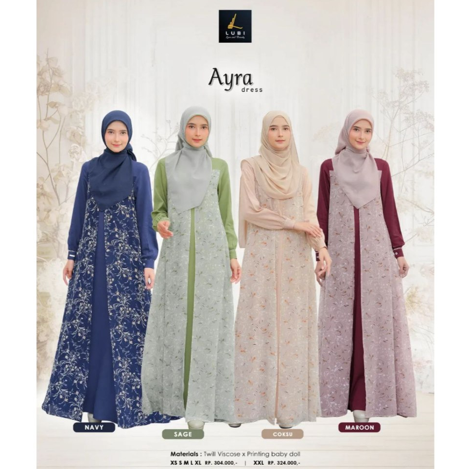 AYRA DRESS BY LUBI/LUBI DRESS/GAMIS WANITA