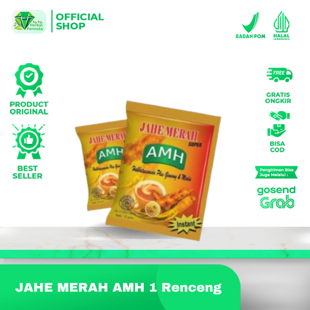 

Jahe Merah Amanah AMH Renceng Isi 10 Sachet - Jahe Meningkatkan Daya Tahan Tubuh