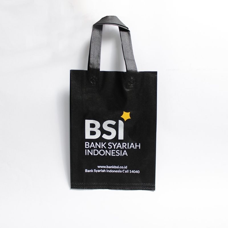 

READY STOCK Trikem Goodiebag Sablon 2 Warna Ukuran 30x40cm (Isi 10pcs) BSI Bank Syariah Indonesia