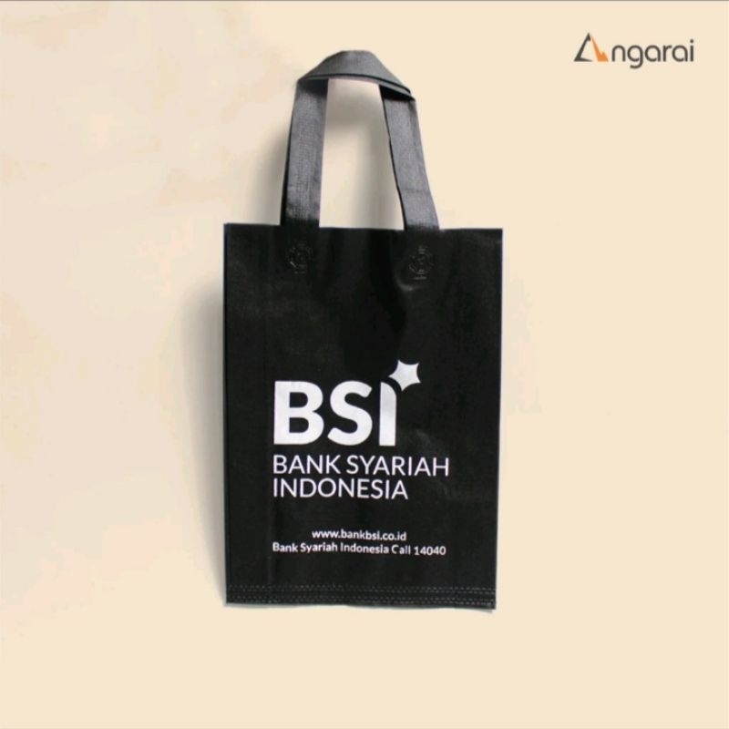 

READY STOCK Trikem Goodiebag Sablon 1 Warna Ukuran 38x45cm (Isi 10pcs) BSI Bank Syariah Indonesia