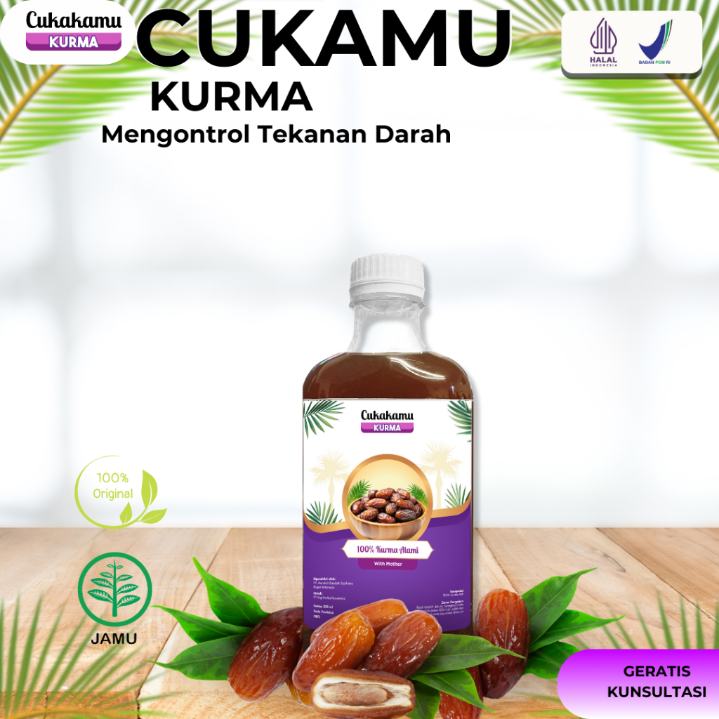 

CUKAKAMU 100% Kurma Alami - Membantu Atasi Diabetes dan Kontrol gula dalam darah - 1 Botol