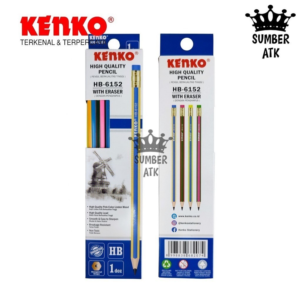 

Pencil KENKO HB-6152 1 Box 12 Pcs