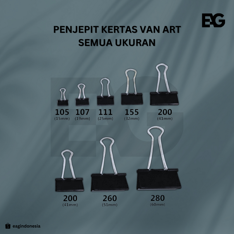 

EAG | Binder Clip V-Tech Serbaguna & Kokoh [Tersedia Semua Ukuran]