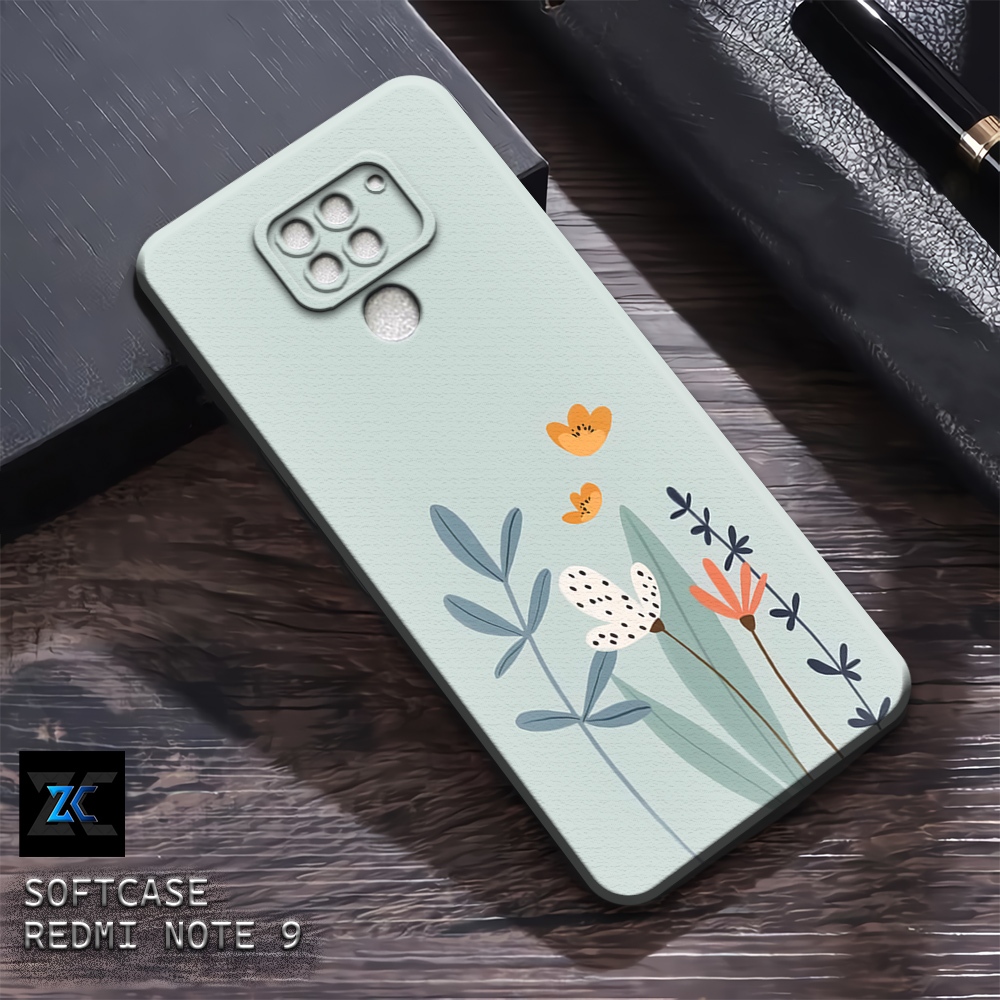 (TB52) Sofcase Lentur Bahan Karet REDMI NOTE 9 | Kesing Keren Lucu Aesthetic | Case Premium Daun Aes