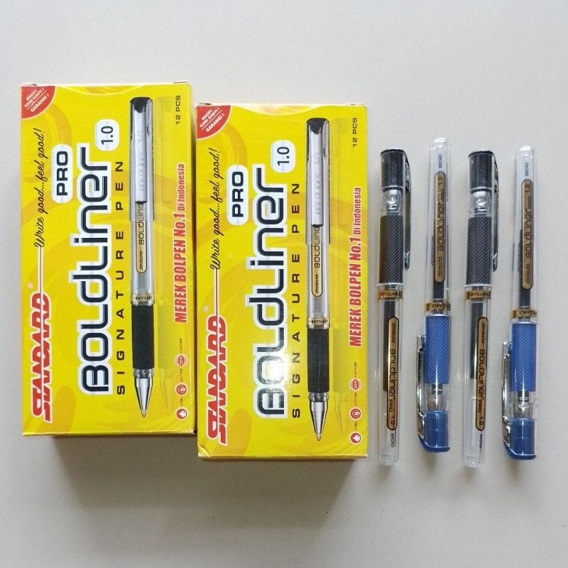 

Pulpen Gel Pen Standard Boldliner Pro ( 12 Pcs ) [ Original ]