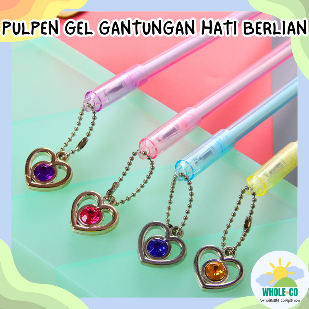 

Pulpen Gel Gantungan Hati Berlian Premium Love Diamond Permata Batu Akik Lucu Unik Imut Termurah Grosir Cod