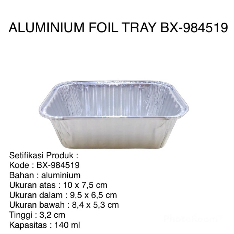 100 pcs Alumunium foil Tray cup BX 984519 140ml / Aluminium tray BX 984519 CUP DIMSUM CUP CAKE