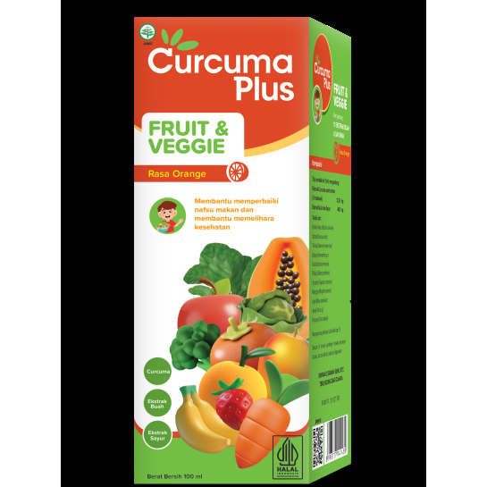 Curcuma Plus Fruit And Veggie Jeruk Sirup 100 ml