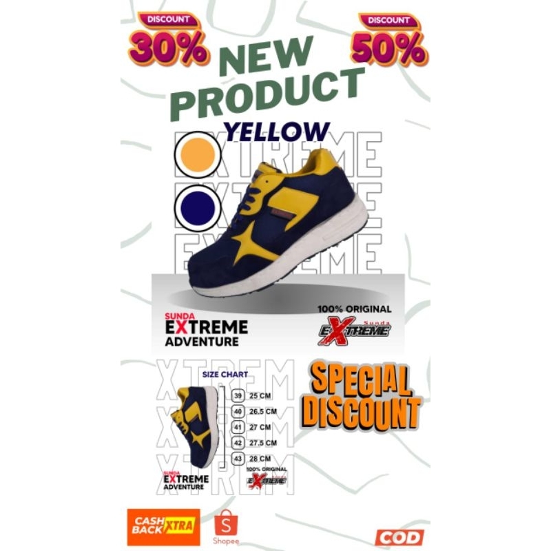 Sunda Extreme Original - Sepatu Safety | Extreme 39 - 43 Sepatu Hiking Premium High Quality Sepatu O