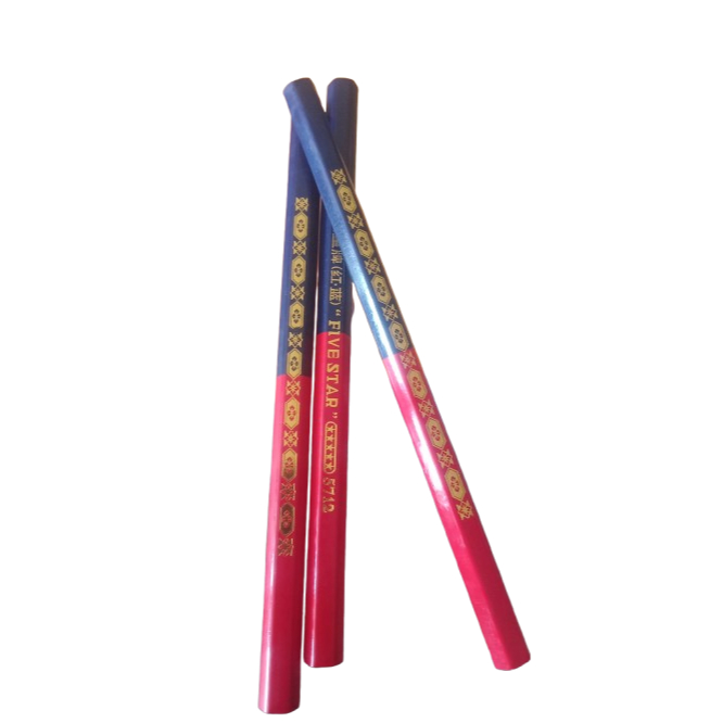 

pensil pola kain | Five Star Red and Blue Pencil | Pensil Merah Biru Besar | Pensil Pola Merah Biru | MESADS