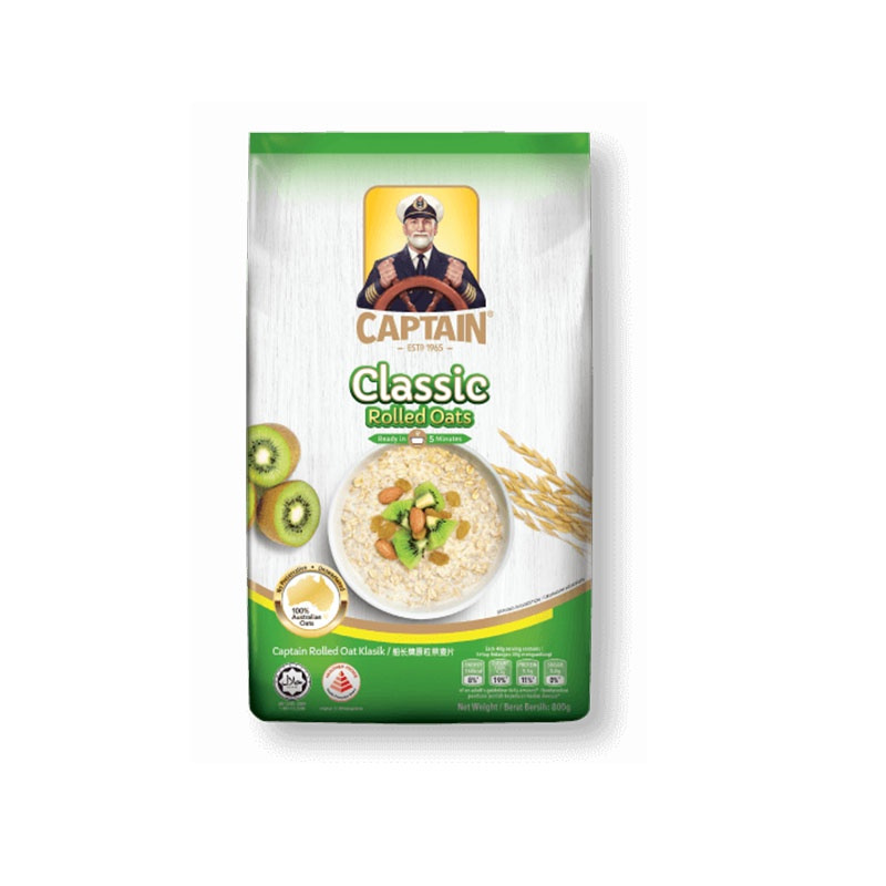

captain rolled oat captain oat captain oatmeal captain oats 800 gr sereal oat
