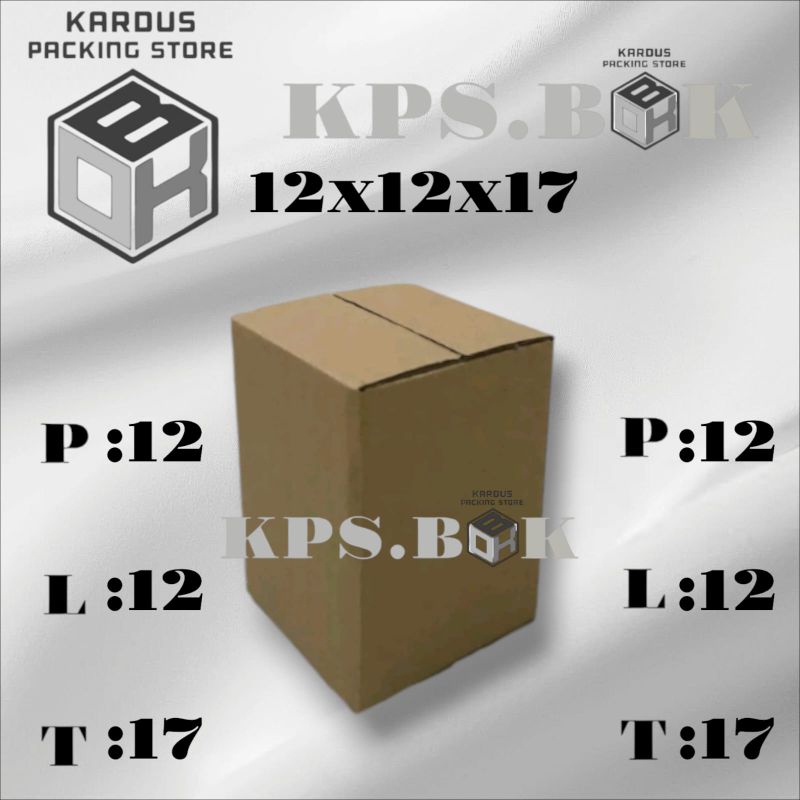 

kardus box packing 12x12x17