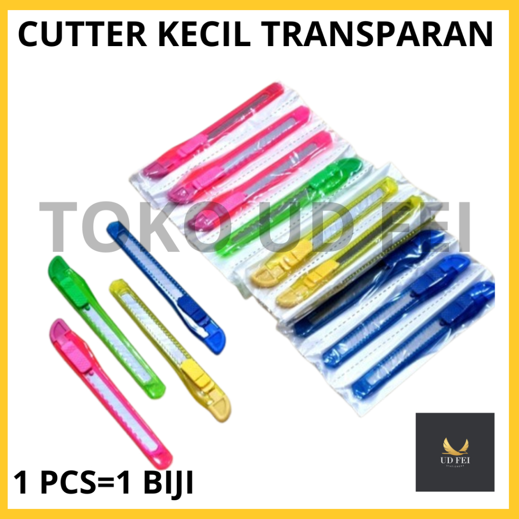 

(1 PCS=1 BIJI) Cutter Kecil Transparan/ Cutter Kecil/ Cutter Kecil Bijian/ Cutter