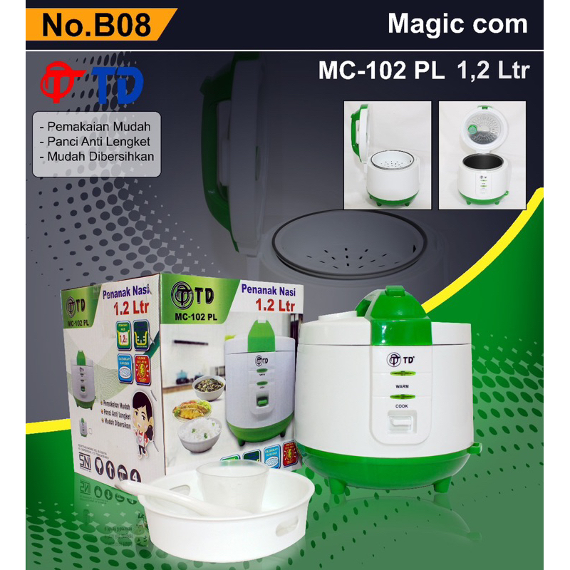 RICE COOKER TD 1,2 LITER / MAGIC COM PENANAK NASI TD 1,2 LITER