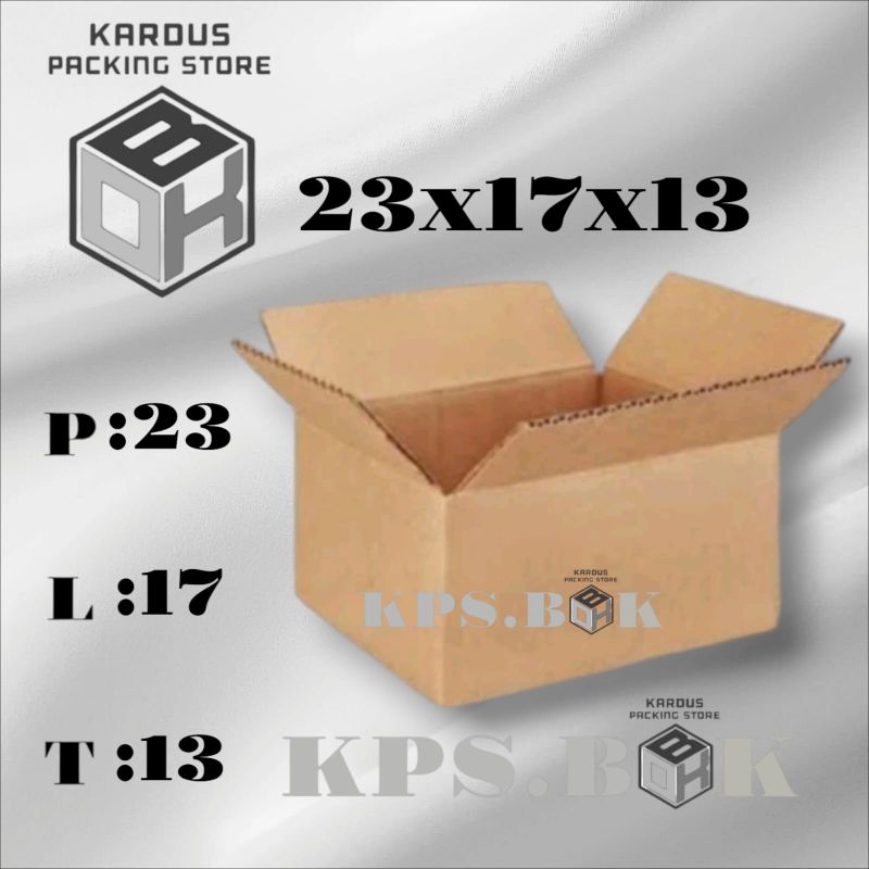 

kardus box packing 23x17x13