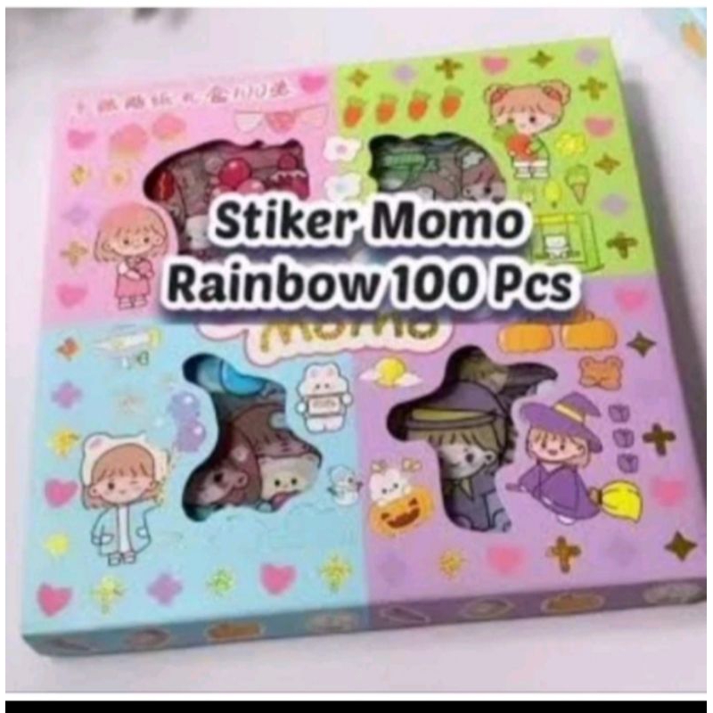 

Stiker Momo Rainbow 4 Warna 1Box 100 Lembar