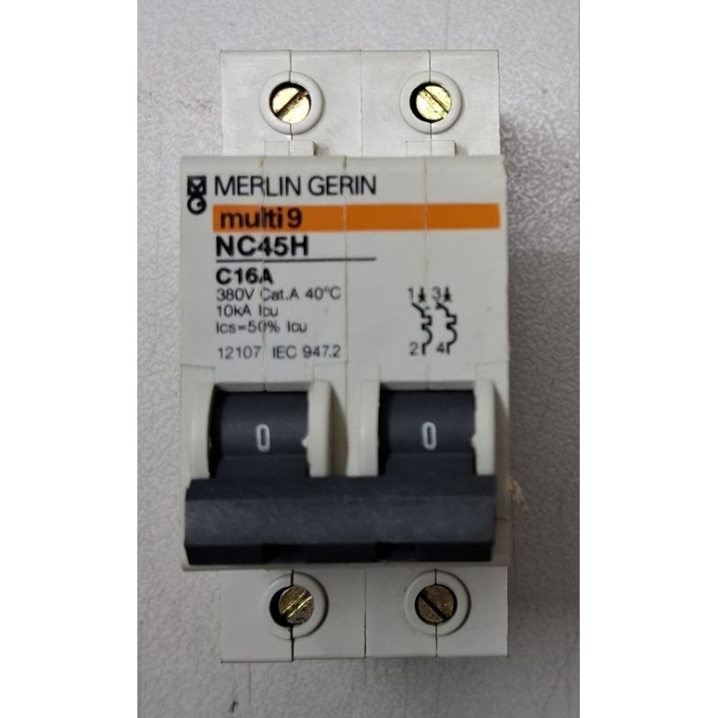 MCB Merlin Gerin NC45H 16A 2P 10kA