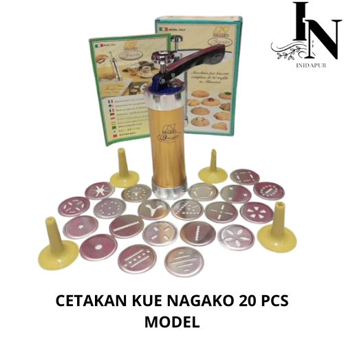 Cetakan kue kering akar kelapa semprit gold kuningan 20pcs / cetakan kue semprit akar kelapa nagako 