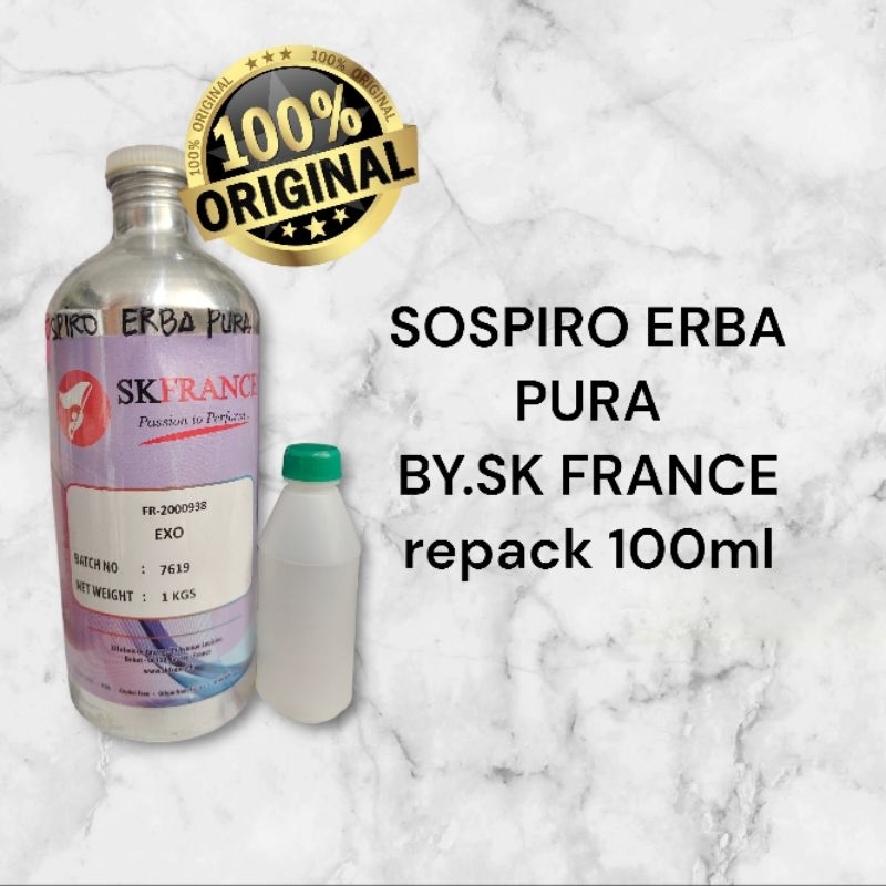 Sospiro erba pura SK FRANCE repack 100ml, 100%bibit murni