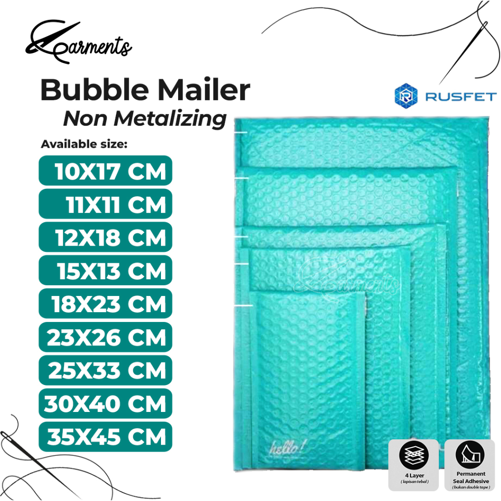 Bubble Mailer TOSCA / Amplop Envelope Wrap PREMIUM Mailer Merk Rusfet - Harga Ecer Termurah