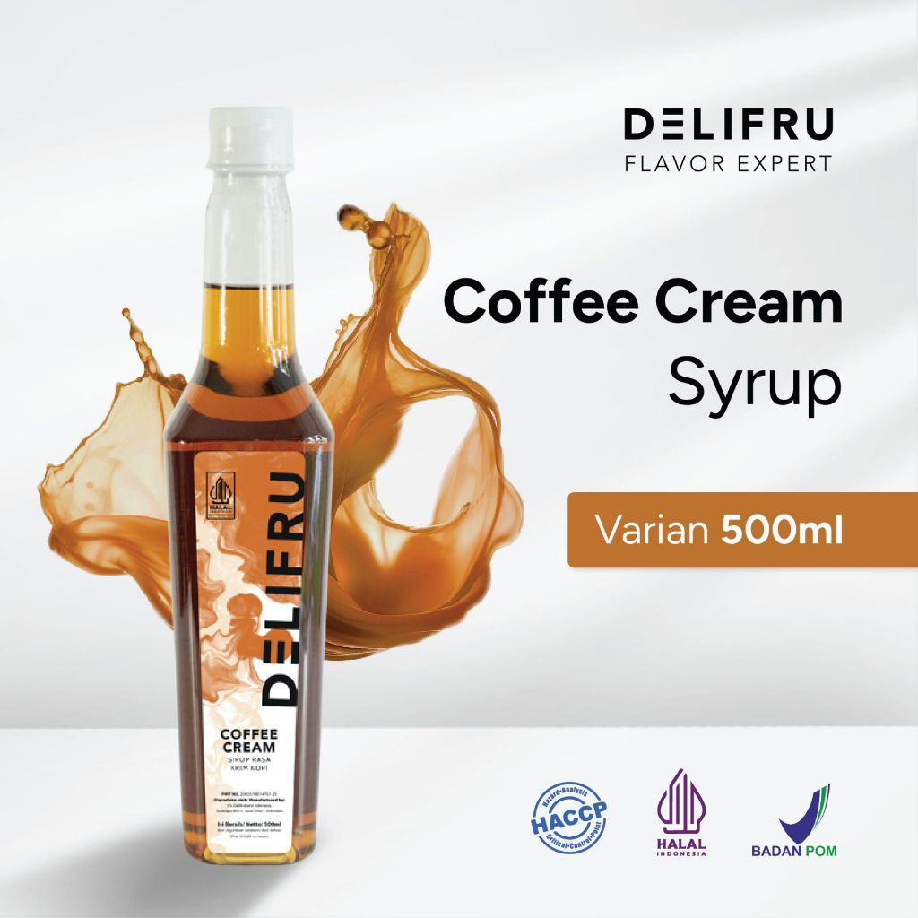 

Delifru Coffee Cream Syrup 500 ml - Sirup Krim Kopi