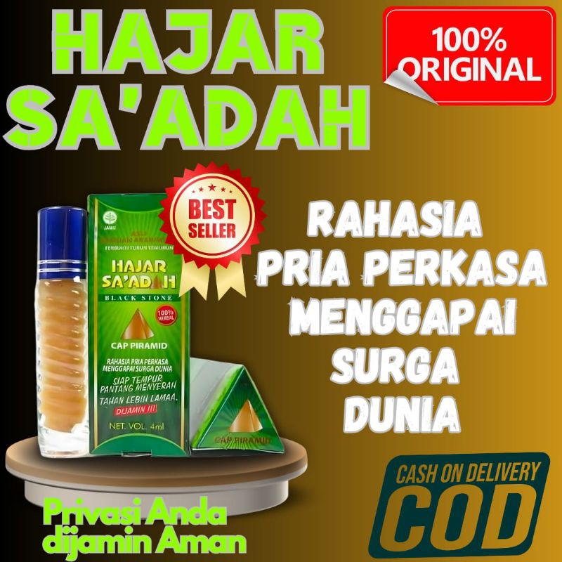 Hajar Sa'adah Original 100% | Obat Kuat Pria Tahan Lama | Minyak Oles Pria Tanpa Kebas | Minyak Oles