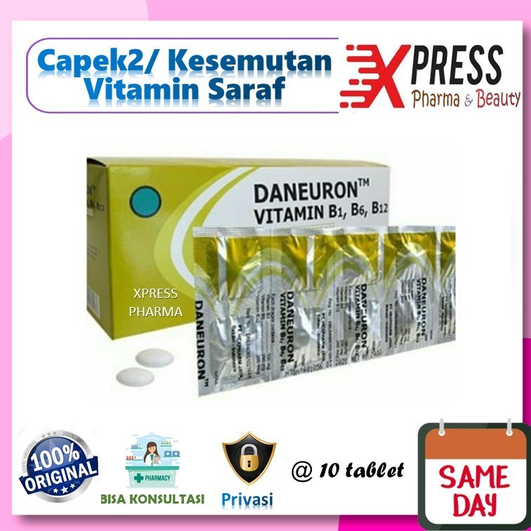 XPRESS  STRIP Daneuron Vitamin B nyeri capek - capek Linu Komplek Zh