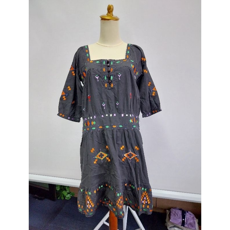 [Preloved] Dress Etnik Hitam