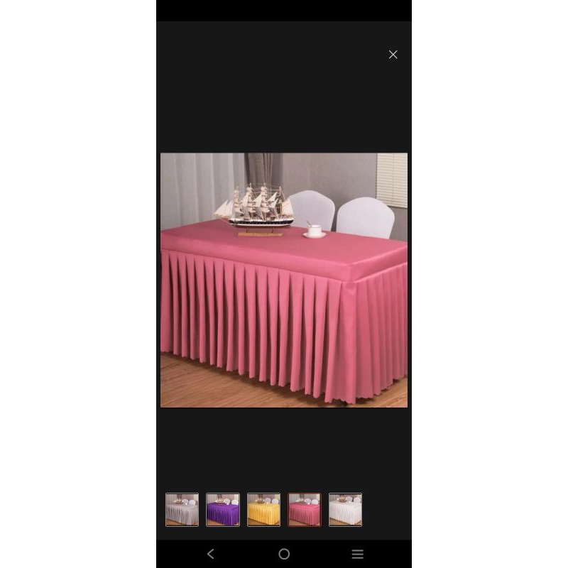 cover meja kain lotto