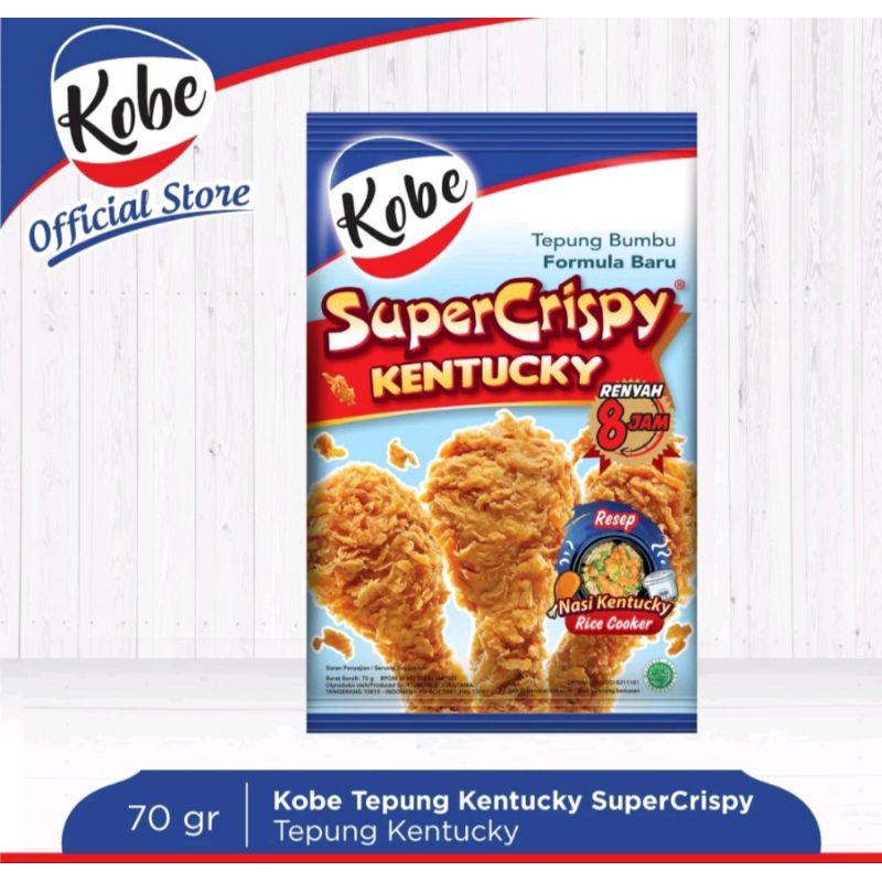

KOBE TEPUNG KENTUCKY SUPER CRISPY 70GR [HARGA 1 RENCENG ISI 10 SACHET]