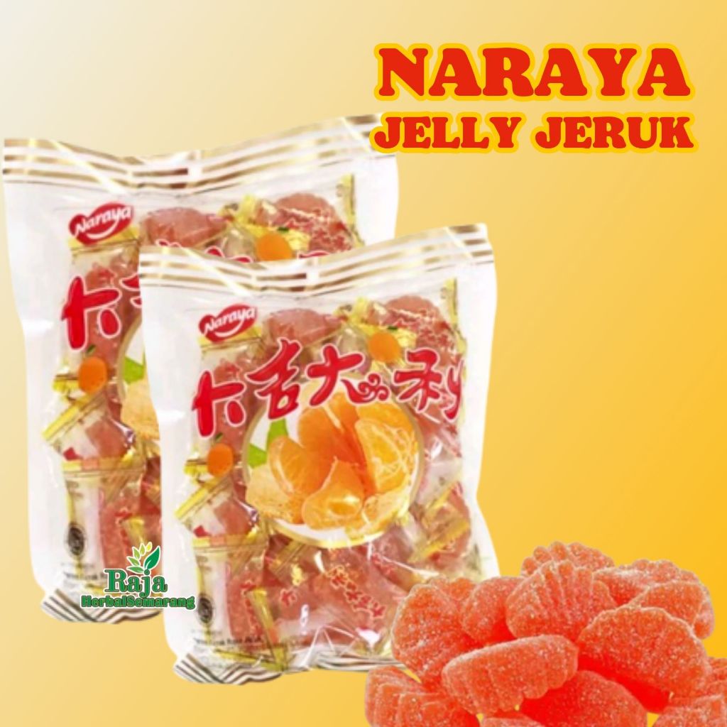 

(NARAYA) JELLY/PERMEN/MANISAN 500 GRAM RASA JERUK MANDARIN ORANGE ASLI HALAL BPOM