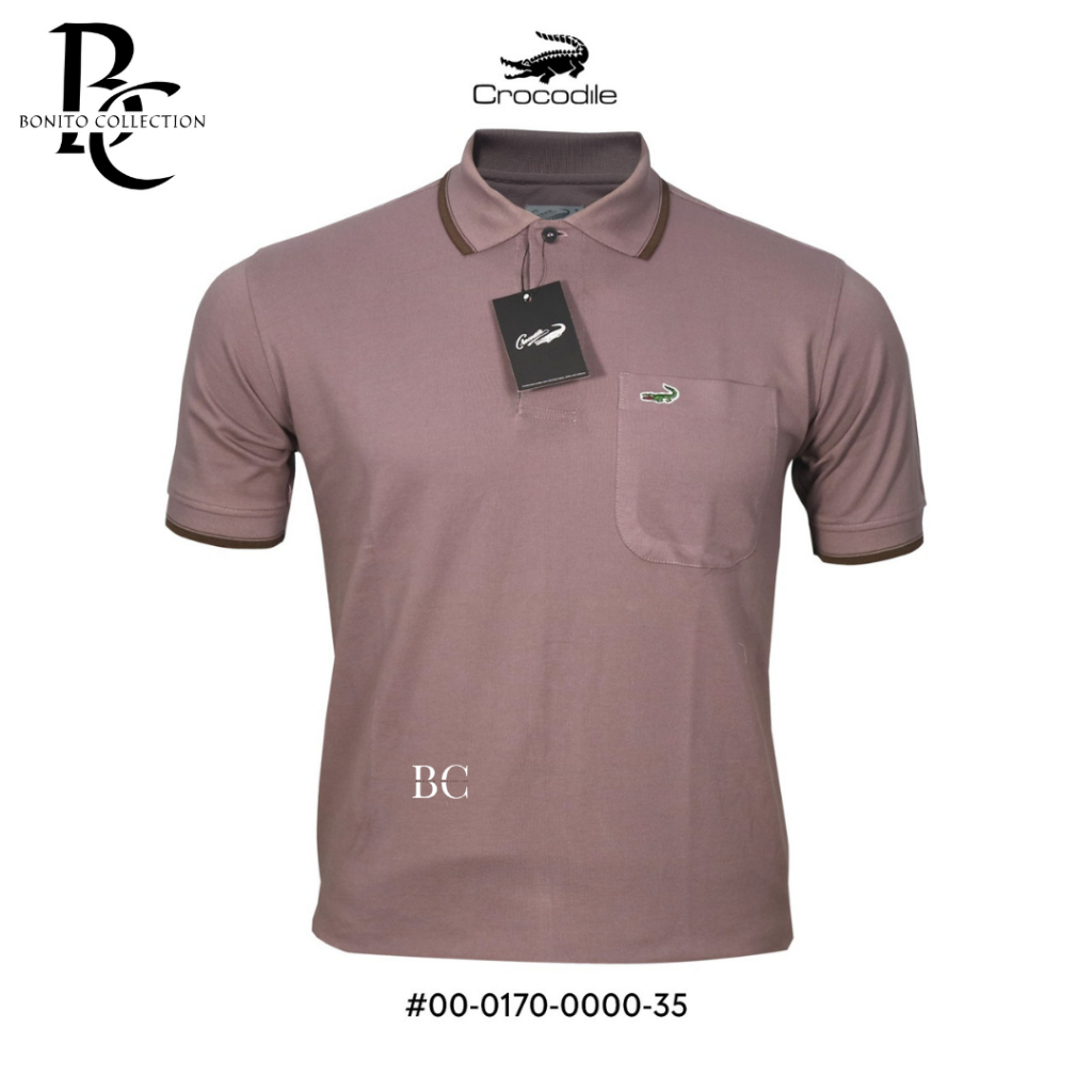 WARNA BARU KAOS POLO SHIRT CROCODILE SPORT LENGAN PENDEK BERKANTONG BAHAN KATUN ASLI ORIGINAL POLOS