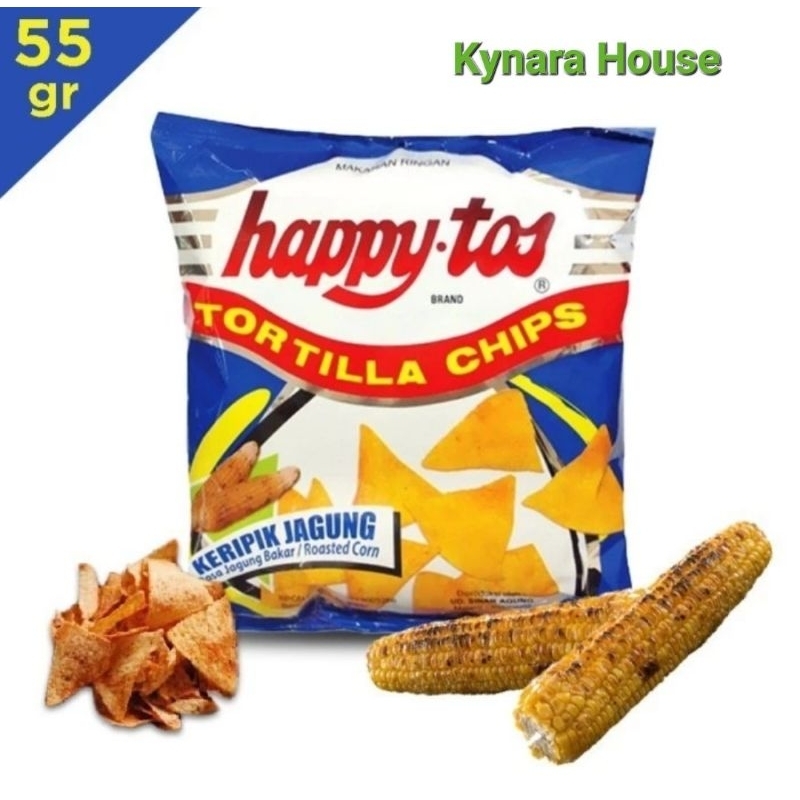 

Happy Tos Snack Tortilla Chips Roasted Corn 32x55gr (Karton)