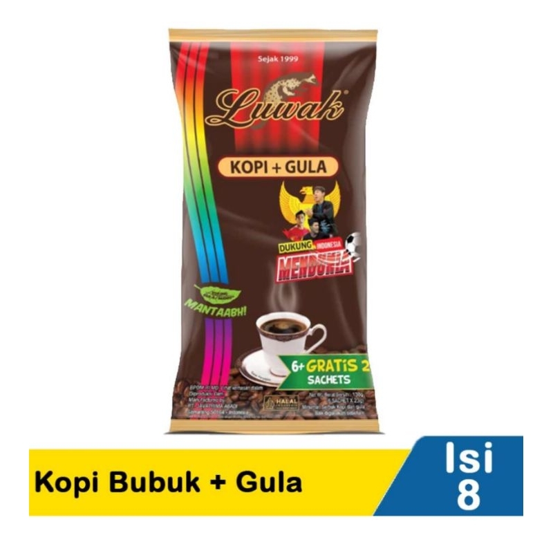

Luwak Kopi Plus Gula Black Coffe 25g Isi 8 Sachet