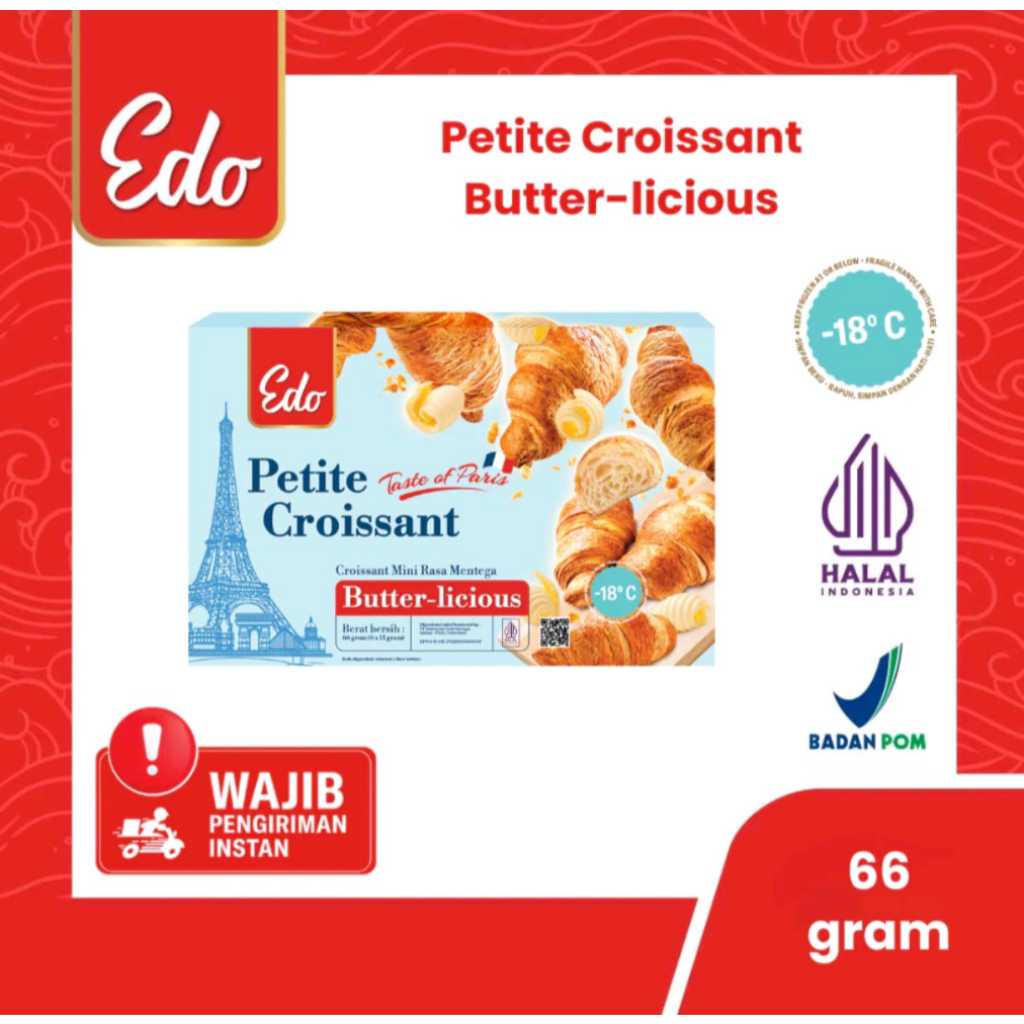 

Edo petite croissant butter licious 66gr