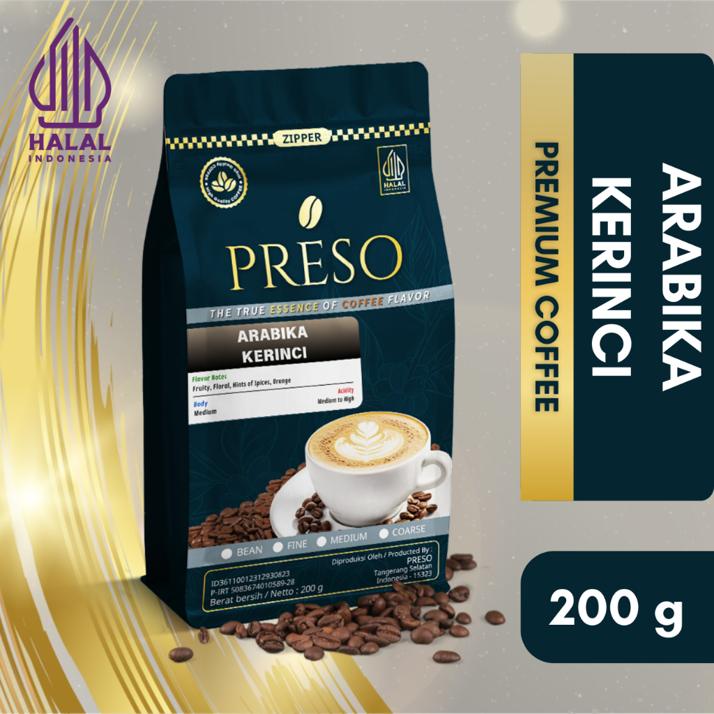 

PRESO Kopi Arabika Kerinci Sumatra 200 Gram