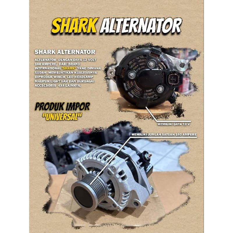 ALTERNATOR MOBIL UNIVERSAL DINAMO AMPERE 160 A