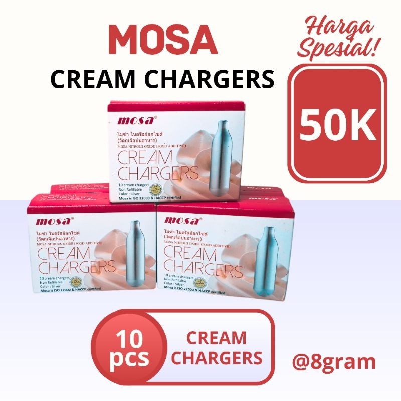 

Mosa Whiped Cream Chargers 10pcs