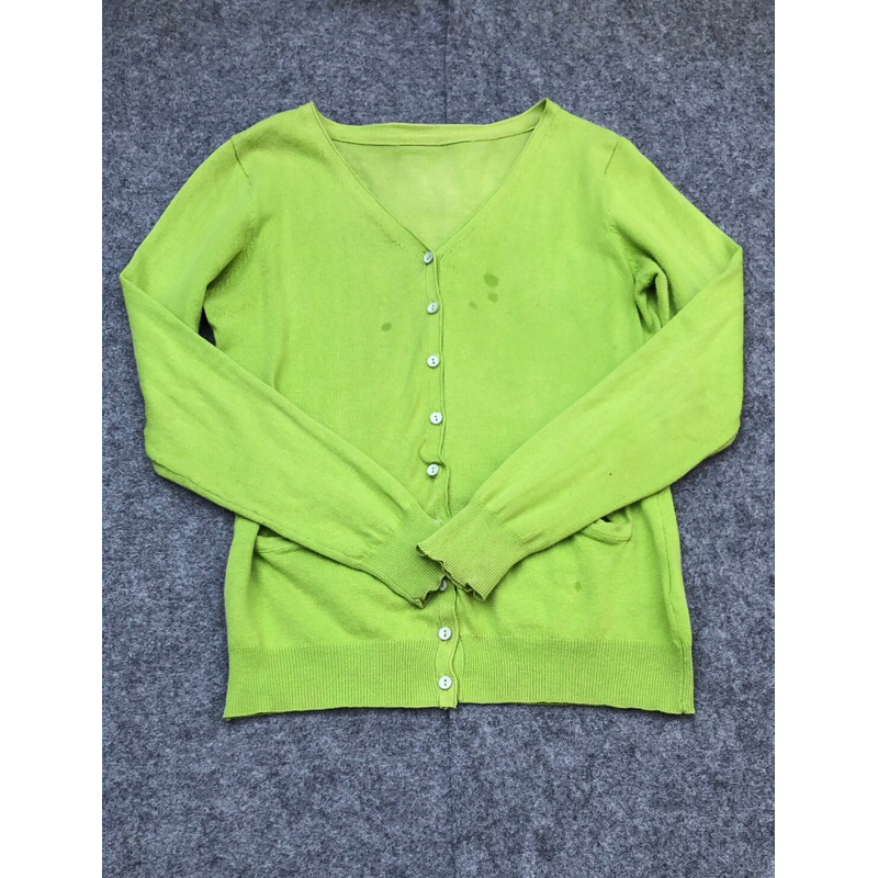 CARDIGAN RAJUT HIJAU (bekas)