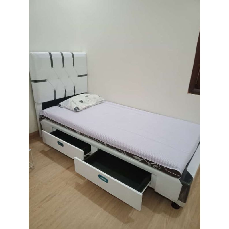 divan anak 90x200 + laci divan laci divan singel divan minimalis divan modern ranjang risbang tempat