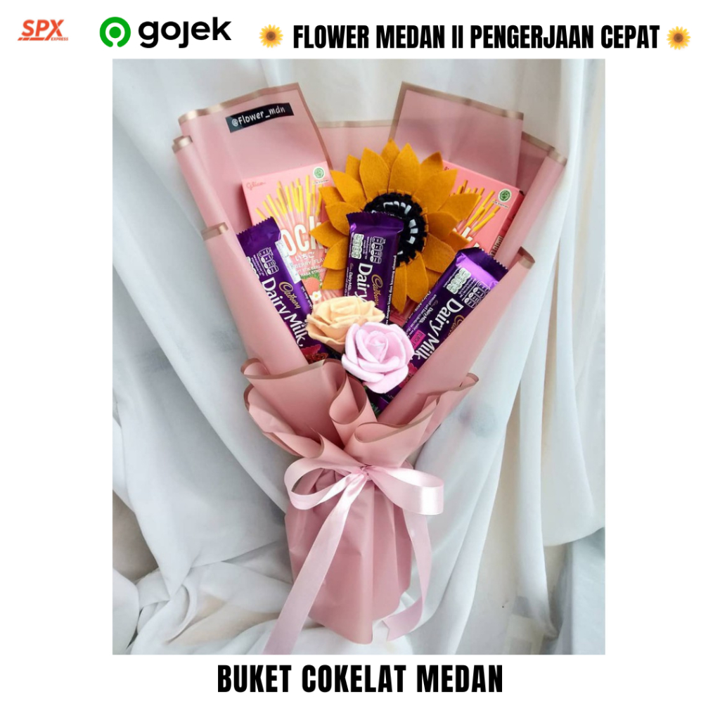 flower medan buket coklat silverqueen medan hadiah valentine bunga ulang tahun medan