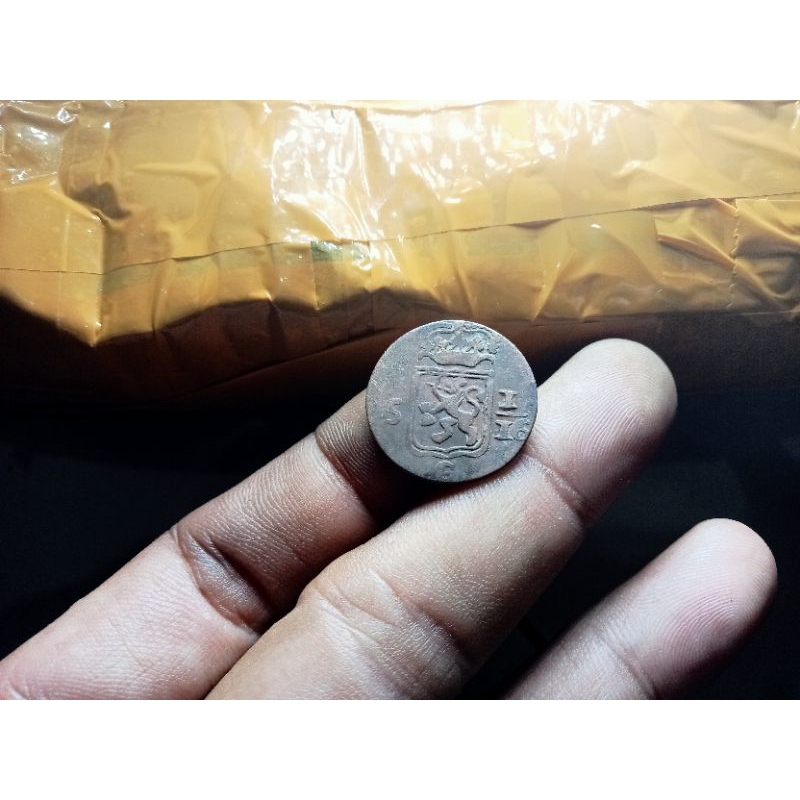 koin belanda indie batavia 1818 vf