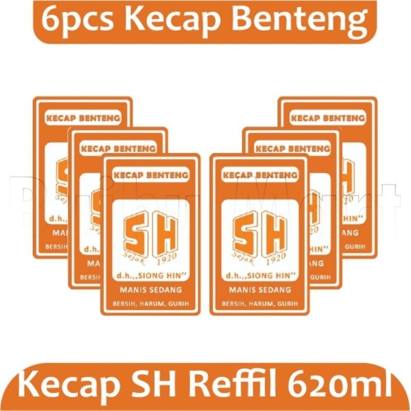 

Kecap Benteng SH Kemasan Reffil 620ml × 6pcs
