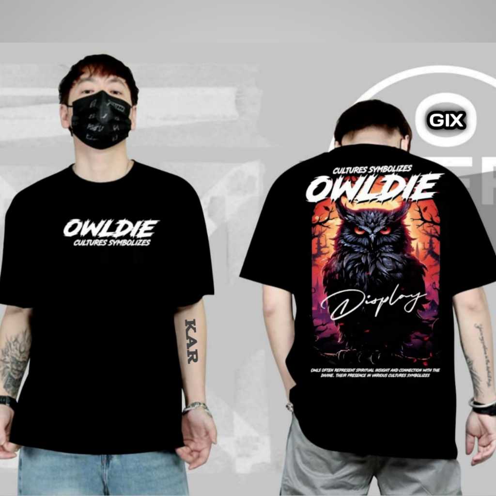 GIX DISTRO / KAOS OWL NOCTURNAL TERBARU KAOS COTTON COMBED DISTRO