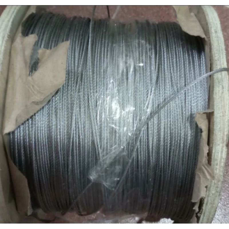 kabel seling baja galvanis 2mili / tali kawat sling / wire rope anti karat 2mm