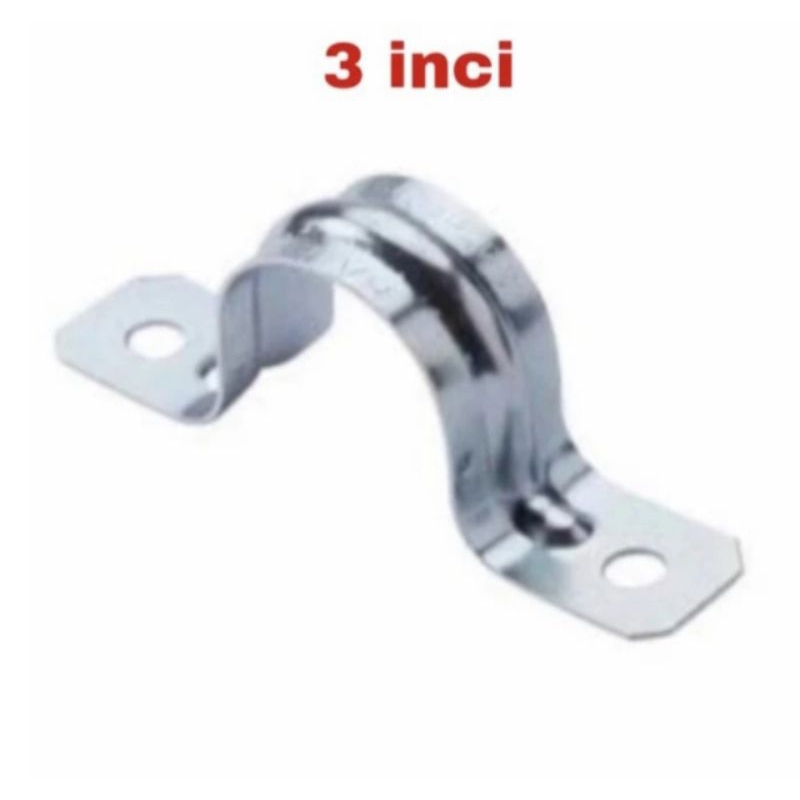 klem plat besi 3 inchi / clamp iron / klem pipa plat model U