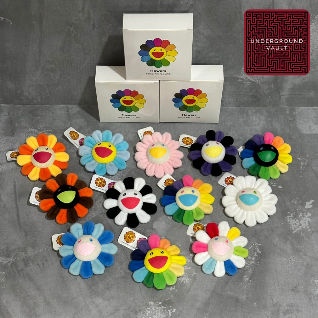 Myzonee44 - Takashi Murakami Flower Pin Kaikai Kiki Brooch Keychain Pin Gantungan Kunci Pin Bros Tas